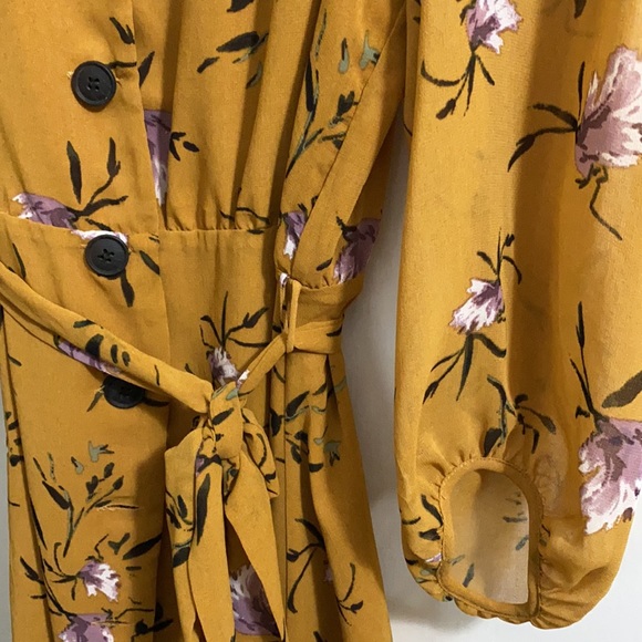 Dynamite floral dress - mustard yellow - Picture 4 of 8